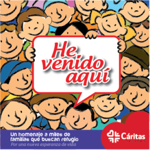 Portada de la canción "He Venido Aquí" de Mota Crew y Luna, en cooperación con Cáritas Ecuador.