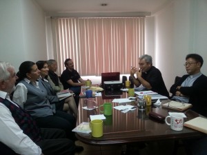 Representantes de Cáritas Corea en  reunión mantenida con el Comité de Coordinación de Cáritas Ecuador